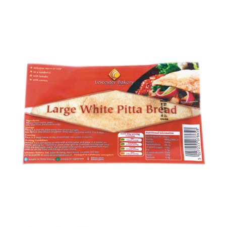 Leicester Bakery White Pitta Bread Oval